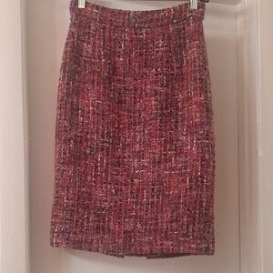 Escada  Vintage Multicolor Tweed  Pencil Skirt Sz32 = US 2 Excellent Condition